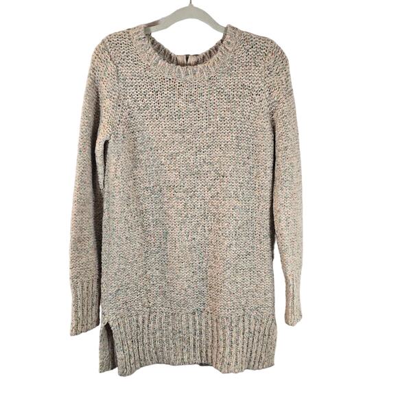 M Ruby Moon Cream Colorful Confetti Wool Blend Chunky Knit Tunic Sweater Size M - Picture 1 of 10